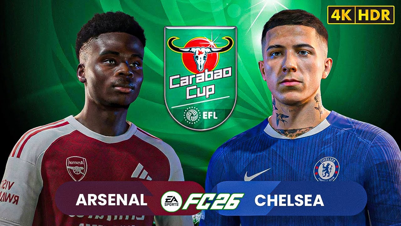 Arsenal vs Chelsea Carabao Cup Semi-Final Anth James V5 | FC 26 4K