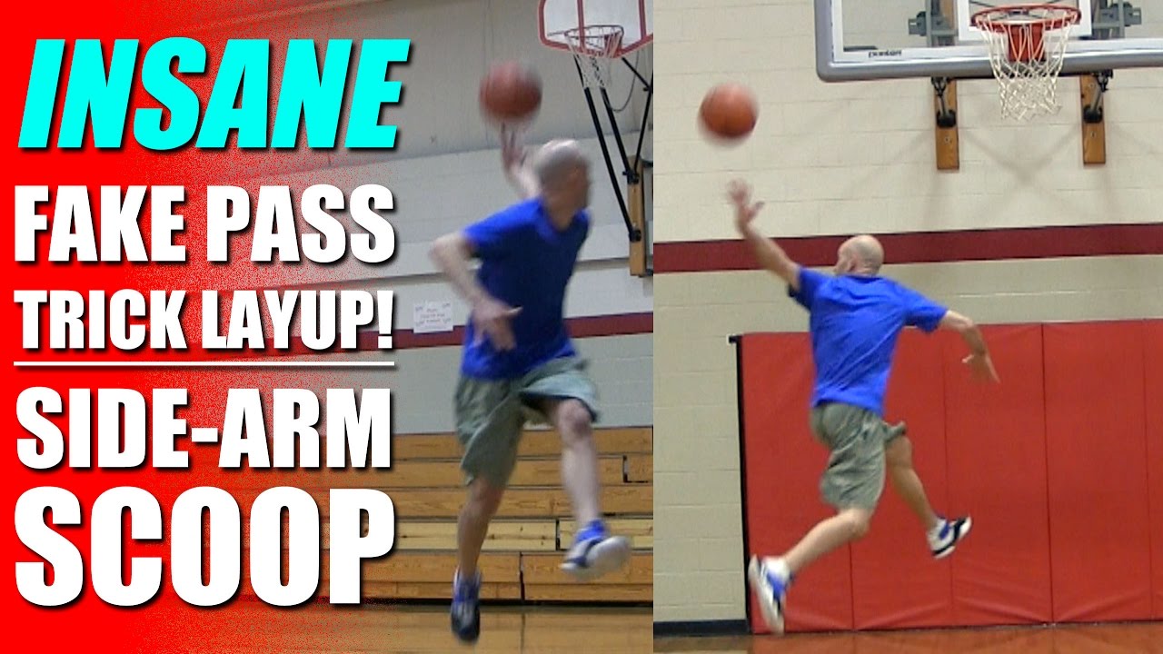 Crazy Trick Shot And Pass COMBINED! Sidearm Scoop! How To: Basketball Trick Shots | Snake