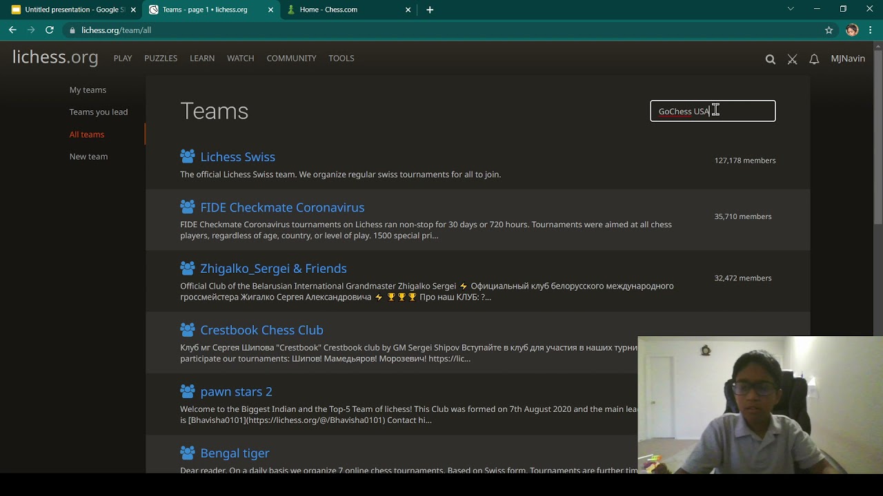 How to join my team on Lichess