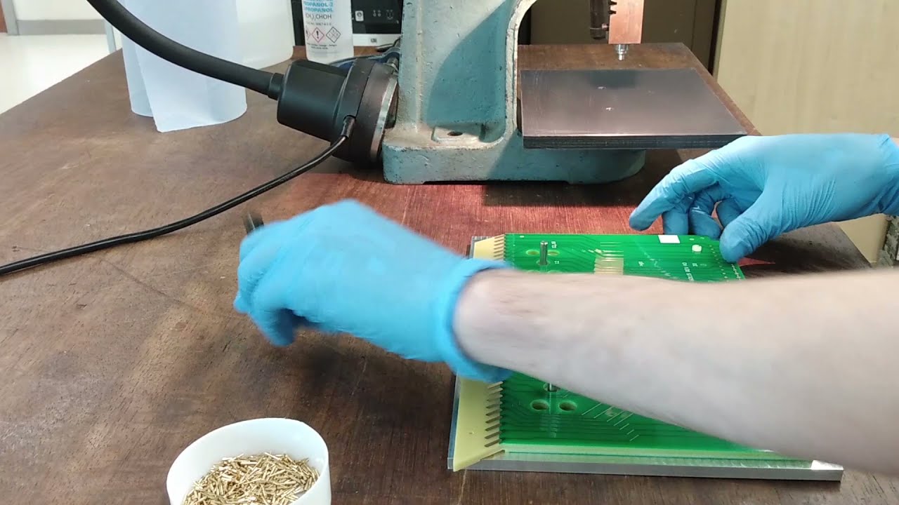 Mill-Max Pin Insertion Procedure Using a Simple Arbor Press Setup.
