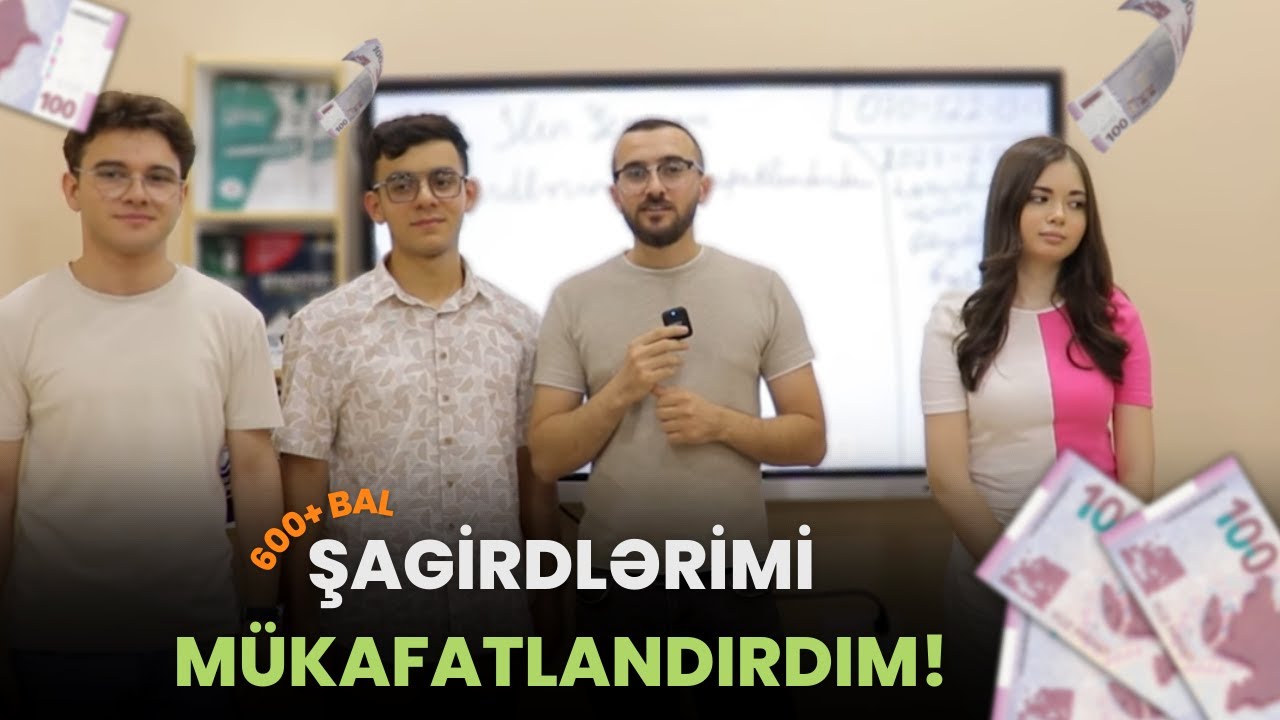 ✅️❗️👉Yüksək yazan şagirdlərimi mükafatlandırdım 25+ Riyaziyyat 600+ bal Blok