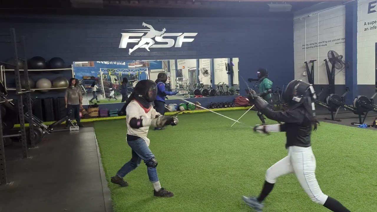 A bunch of fencing at Tattershall School of Defense Long Beach