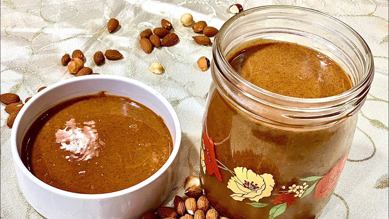 Praliné amande noisetteبدون زيت أو منكهات غا دي تحضري الپراليني في البيت بكل ثقة و بكل سهولة
