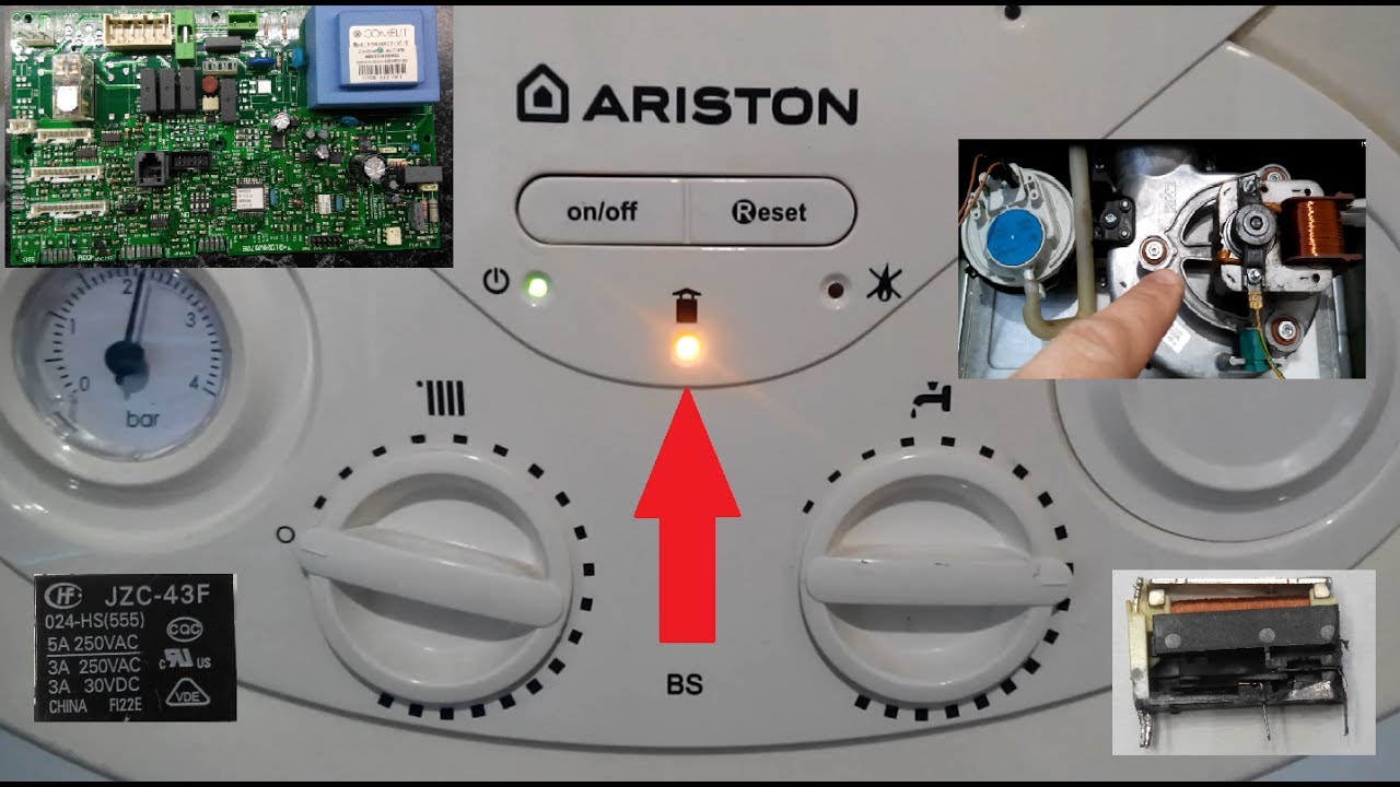 Как сделать. Ремонт газового котла ARISTON. Ошибка дымохода. Repair of gas boiler ARISTON.