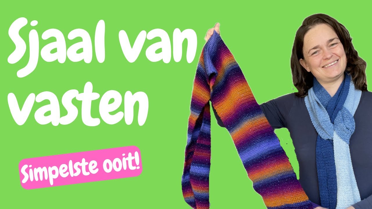 Begin met haken: Een mooie makkelijke sjaal met vasten gehaakt (stap-voor-stap uitleg!)