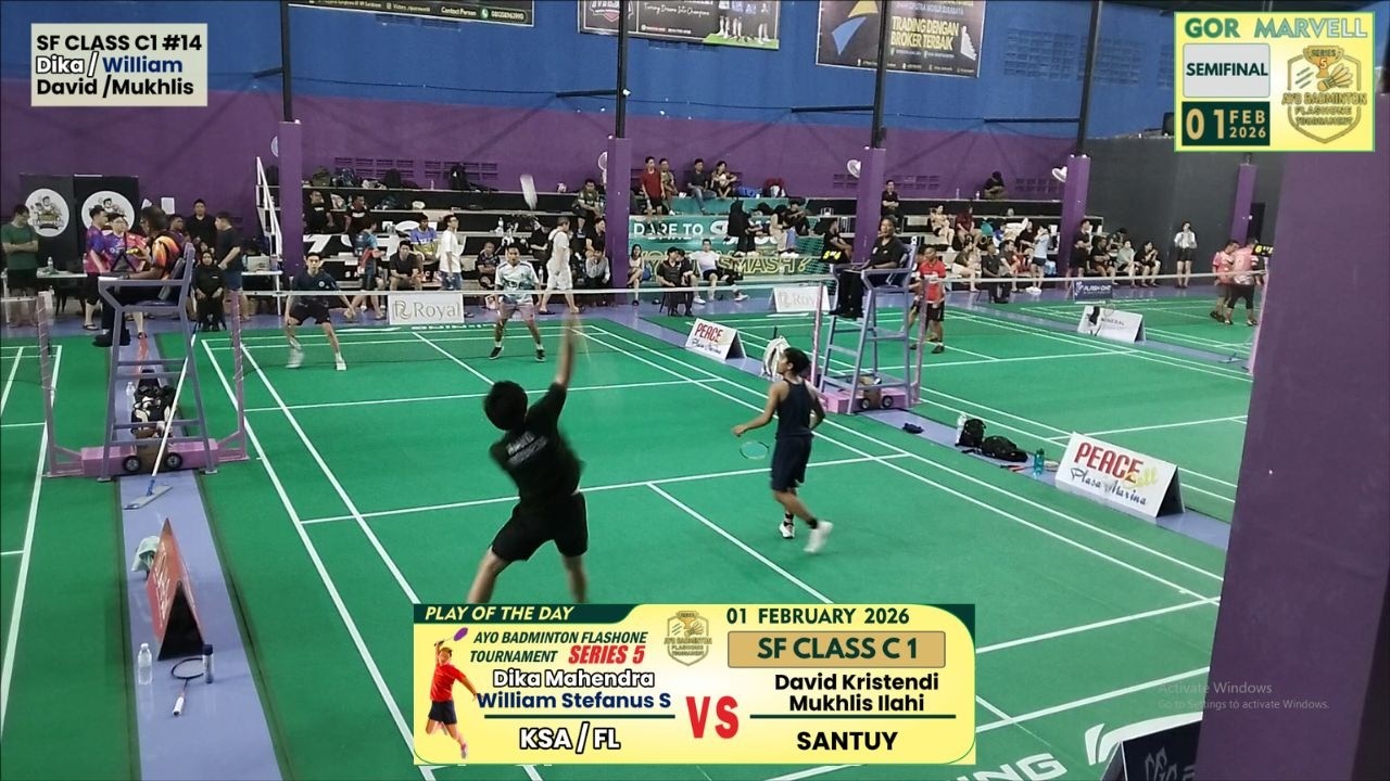 AYO BADMINTON SERIES 5 C 1 # 14 SF | DIKA + WILLIAM (KSA/FL) VS DAVID KRISTENDI + MUKHLIS (SANTUY)