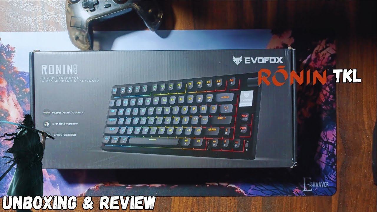 EvoFox Ronin TKL Mechanical Keyboard Unboxing & Review | Hot-Swap, RGB & Sound Test
