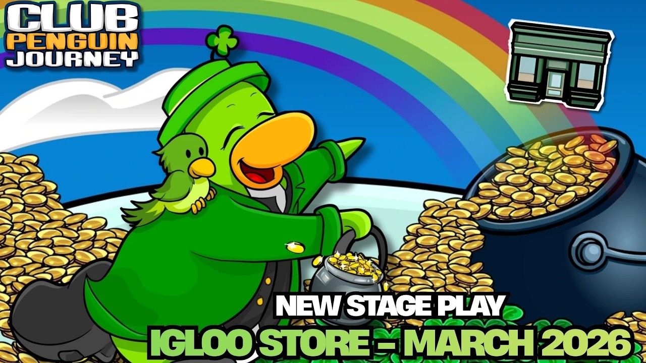 SPACE ADVENTURE STAGE PLAY + MARCH 2026 IGLOO STORE! 🍀🚀| Club Penguin Journey