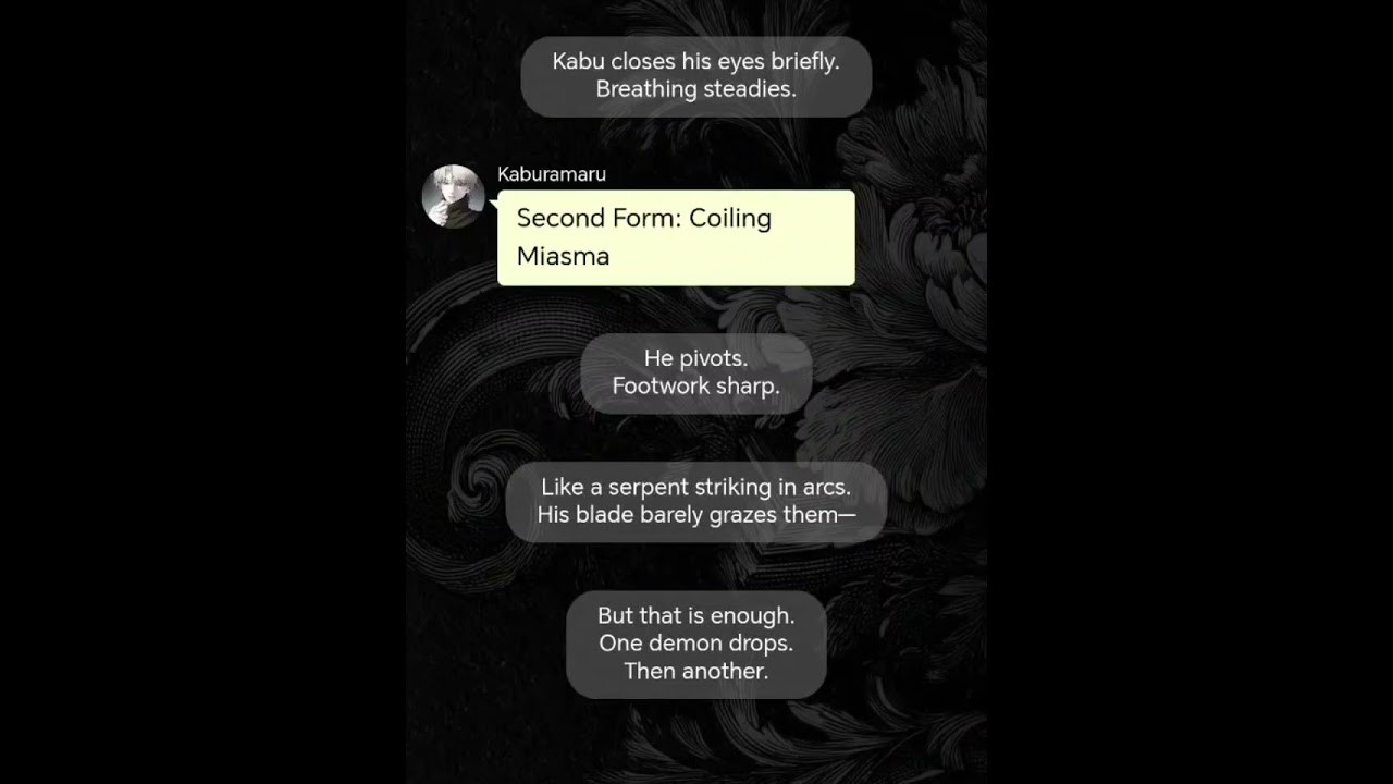 Butterfly x snake x water (part 8) kaburamaru x shinobu demon slayer texting story 