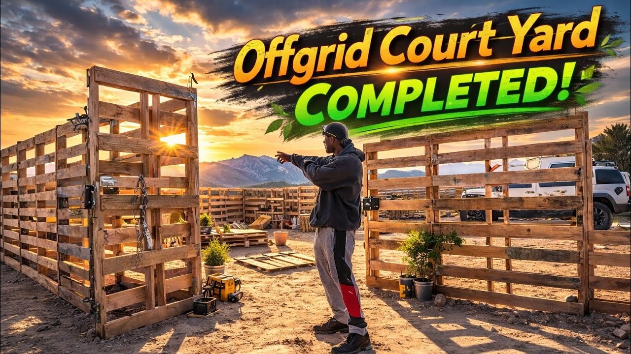 Building our off-grid Court in the desert of arizona Part 6... Building our off-grid paradise..