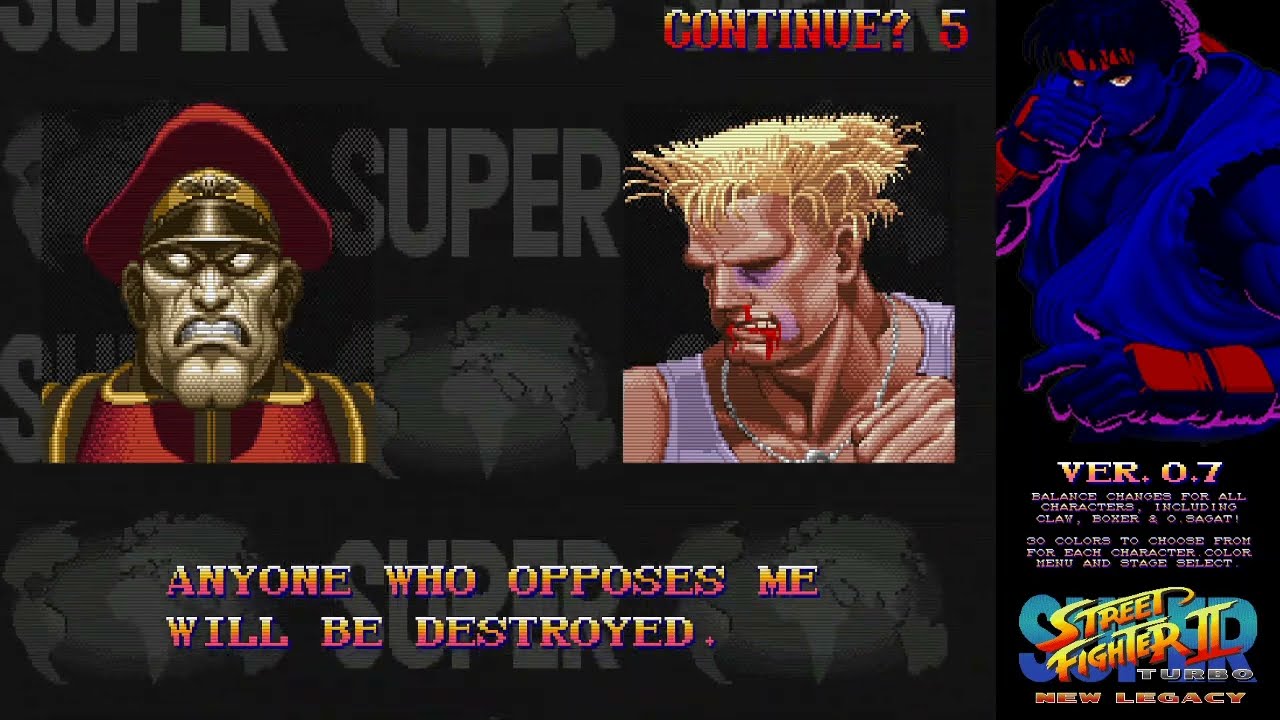 Super Street Fighter II Turbo - New Legacy (v0.7) - New Win Quotes