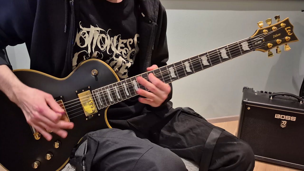 THIS riff is metalcore/deathcore done RIGHT (Bleed From Within - Overthrone guitar cover)