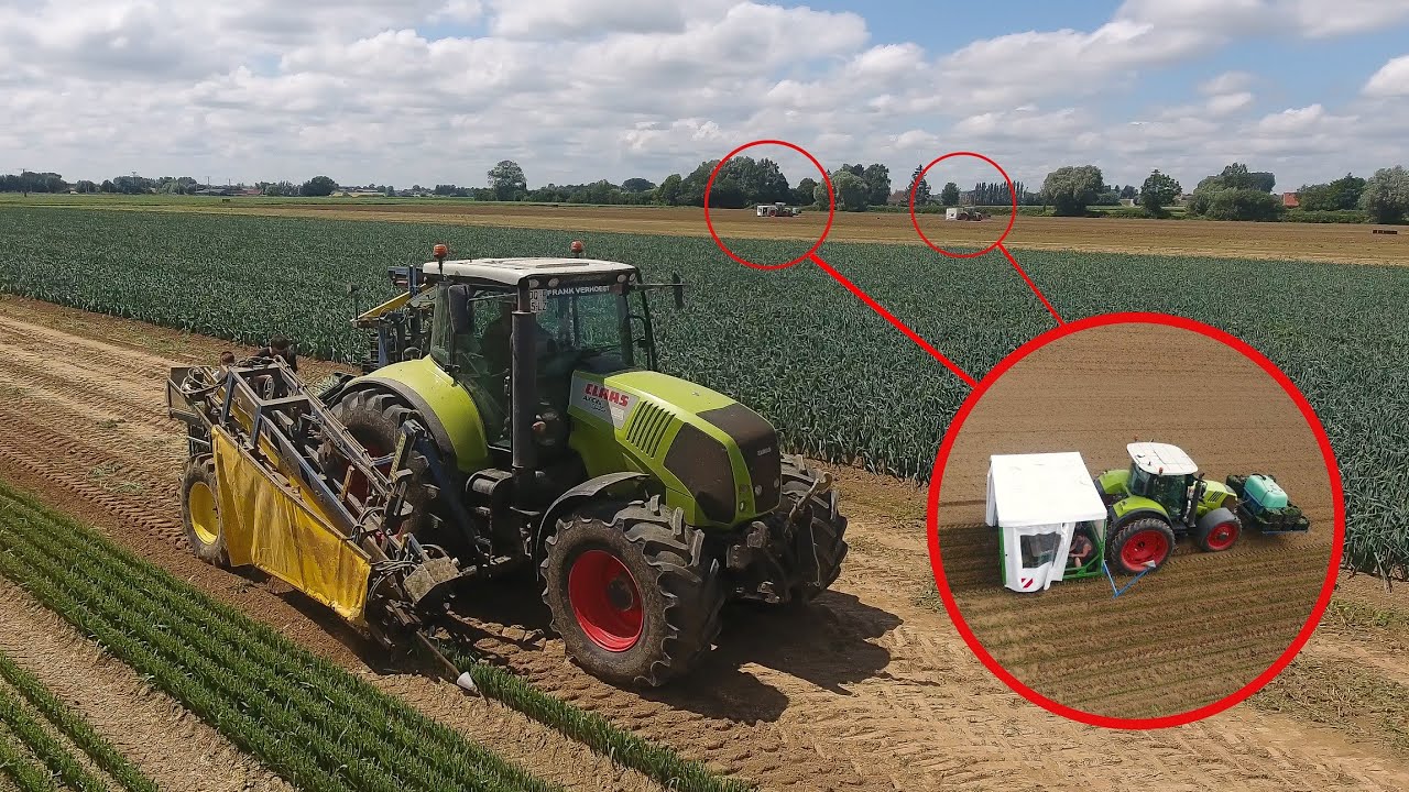 4 CLAAS au repiquage de poireaux ! 🇨🇵