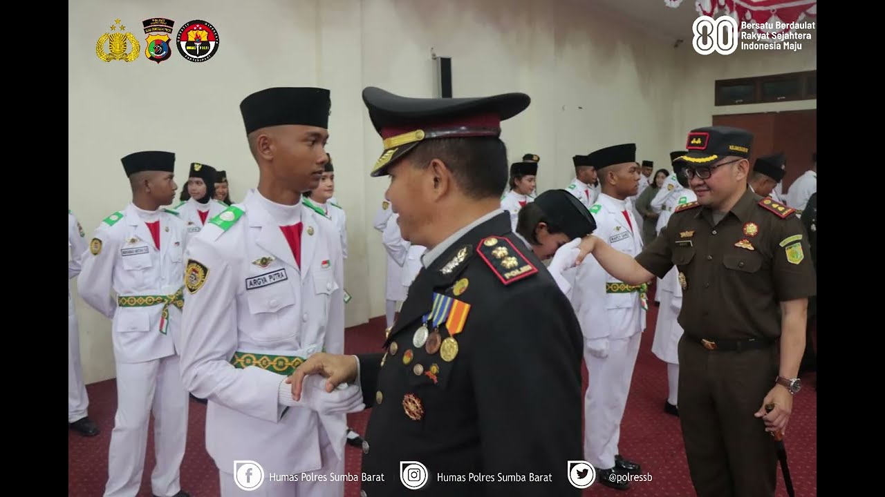 Pengukuhan Pasukan Paskibraka Angkatan 80 Sumba Barat