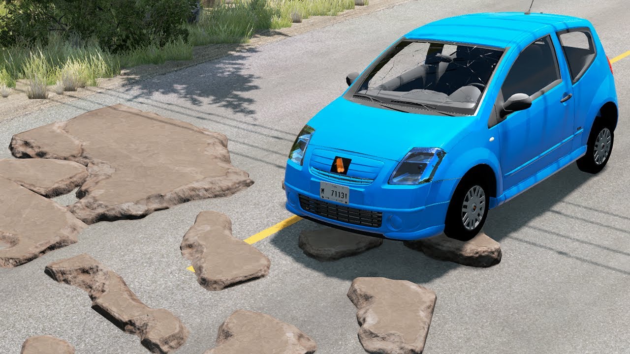 Cars vs Stones #4 | BeamNG.drive