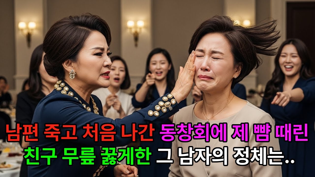 동창회에서 남편 없다고 무시하고 내 뺨  때린 친구, 무릎 꿇고  빌게 한  한 사람이 걸어오는데..| 오디오북 감동사