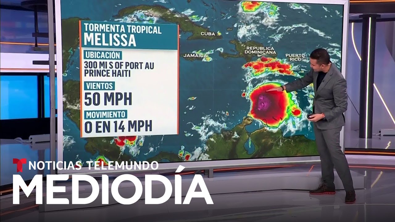 La tormenta tropical Melissa amenaza territorios en el Caribe | Noticias Telemundo