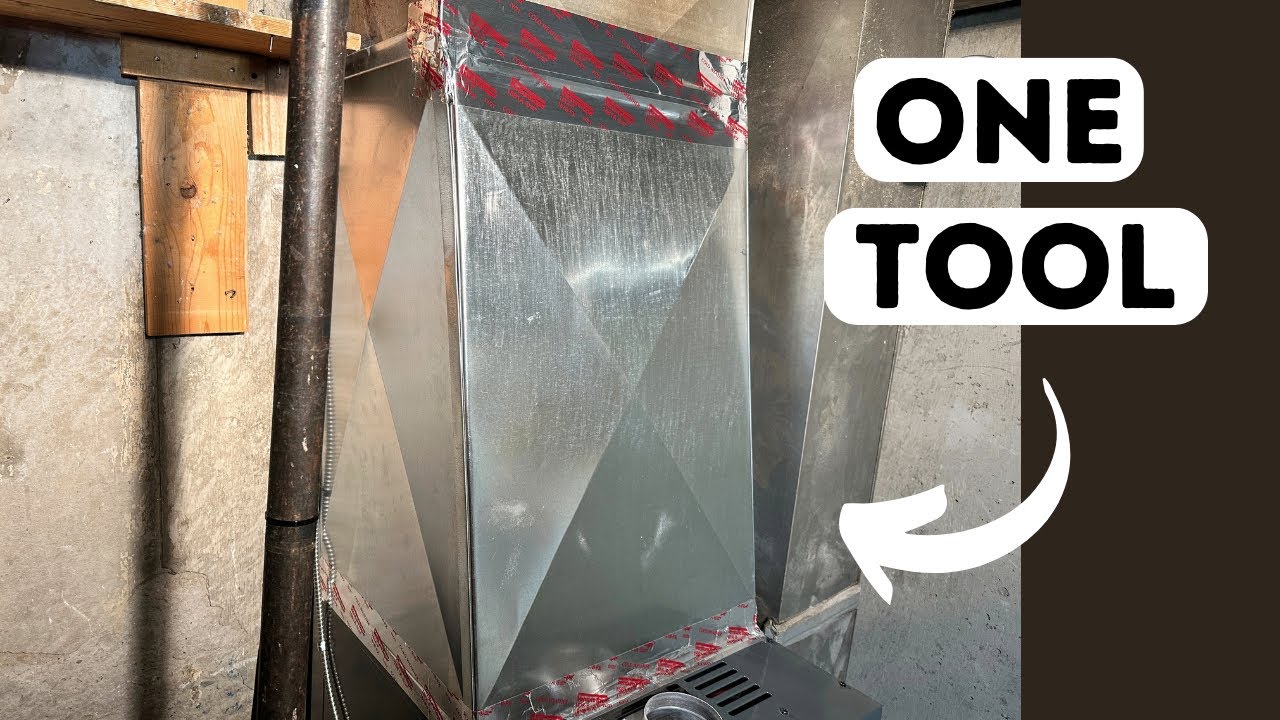 Как сделать красивый переход для воздуховода из листового металла. | DIY HVAC GUY