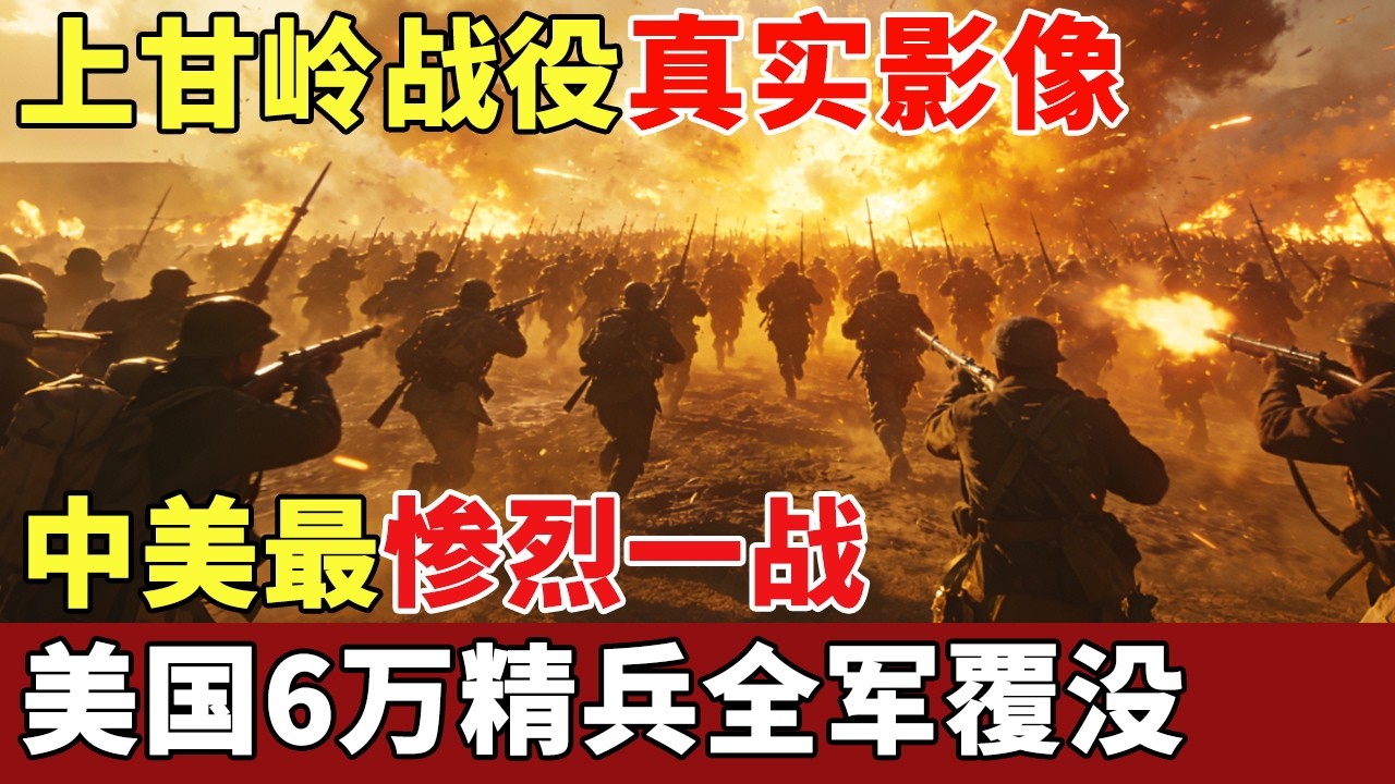 中美最惨烈一战，上甘岭战役真实影像，美国6万精兵全军覆没，从此不敢小看中国【历史档案】