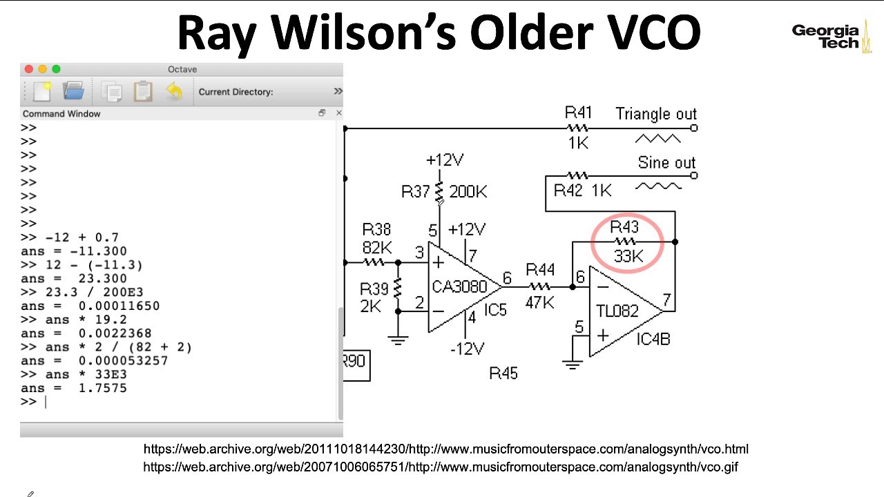 ECE4450 L14: Triangle-to-Sine Waveshaping (Analog Circuits for Music Synthesis, Georgia Tech course)