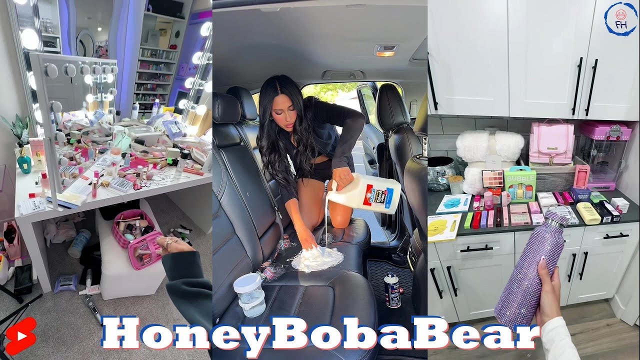 *1 HOUR*  HoneyBobaBear TikTok 2024 | Best Honey Boba Bear TikTok Cleaning 2024