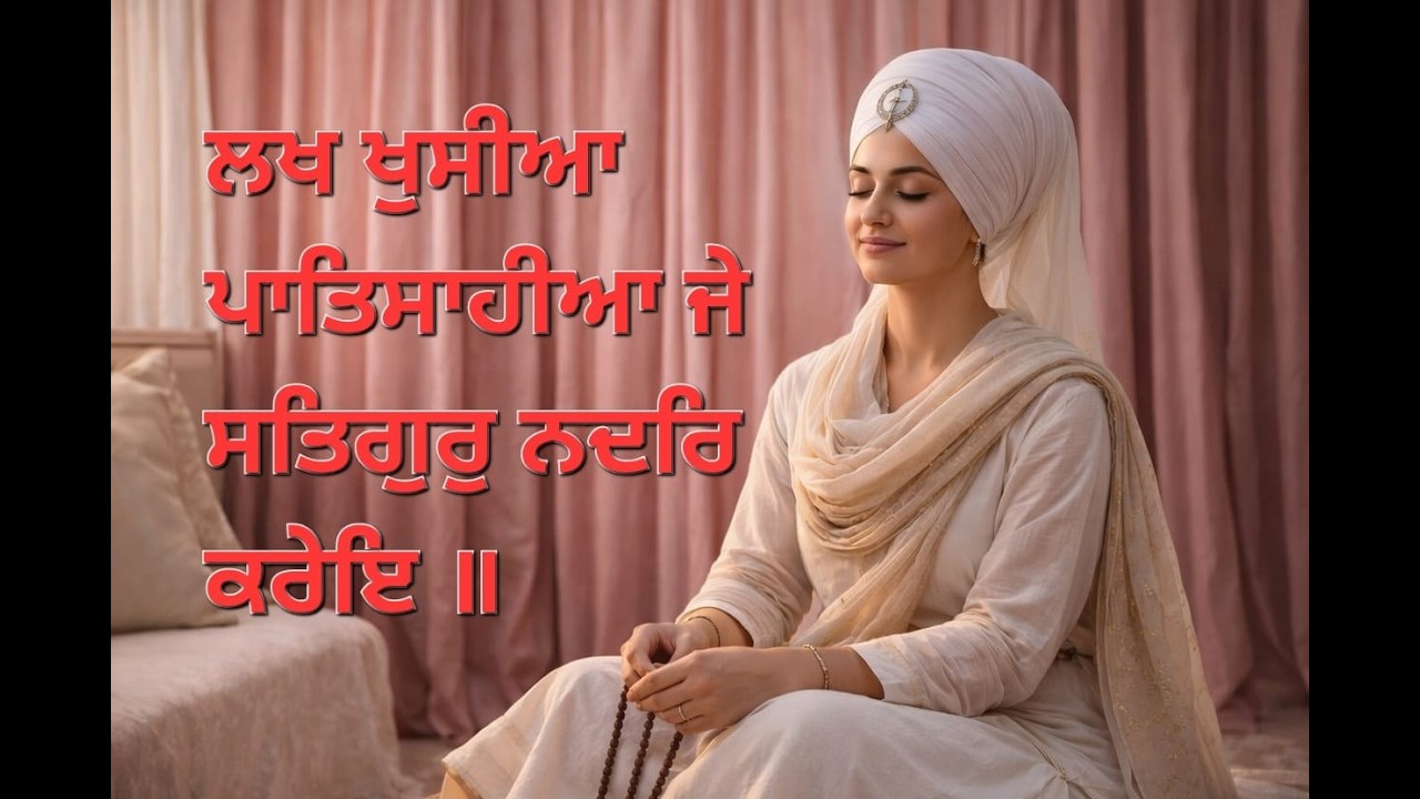ਲਖ ਖੁਸੀਆ ਪਾਤਿਸਾਹੀਆ ਜੇ ਸਤਿਗੁਰੁ ਨਦਰਿ ਕਰੇ | Punjabi Devotional Shabad Music