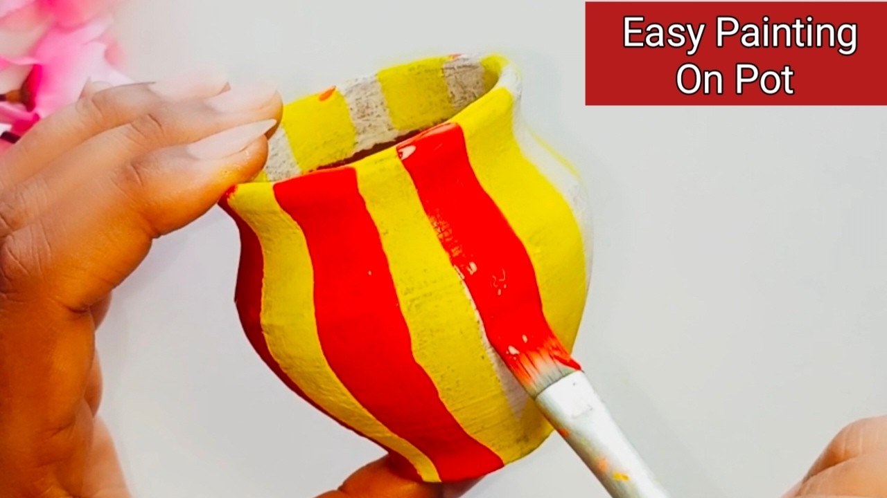 Painting on Pot || DIY Pot Painting @SeemaWaksar