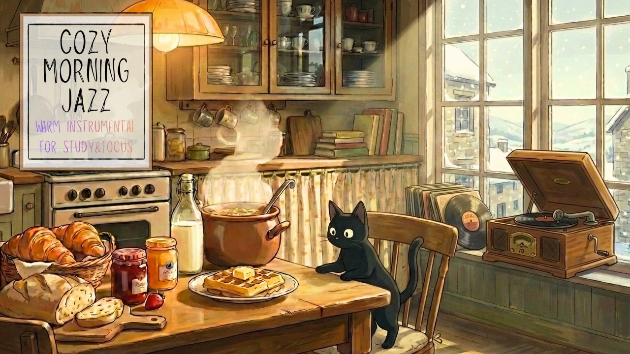 1940's Vintage Jazz ❄️ Cozy Winter Morning in a Small Town | Warm Instrumental for Study & Focus