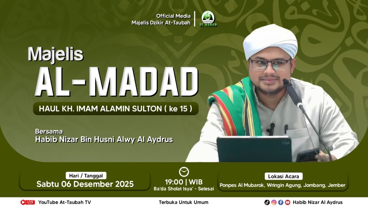 🔴LIVE MAJELIS AL-MADAD | HABIB NIZAR AL-AYDRUS | WRINGINAGUNG - JOMBANG - JEMBER SABTU,06/12/2025