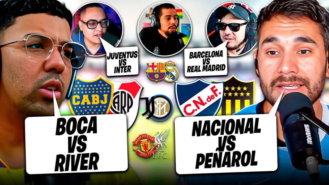 ¿CUÁL ES EL MEJOR CLÁSICO DEL MUNDO? BOCA RIVER, PEÑAROL NACIONAL.