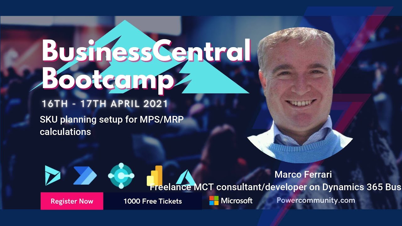 SKU planning setup for MPS/MRP calculations in Business Central - Dynamics 365 Bootcamp