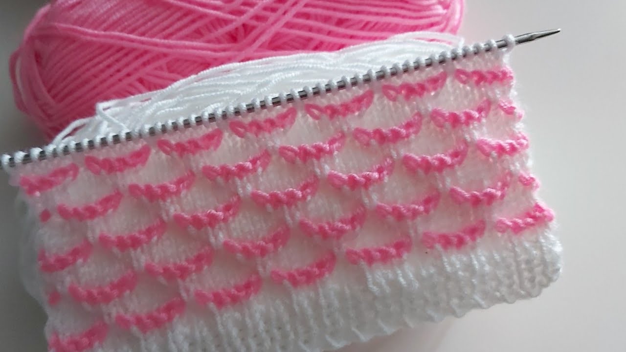 İki renkli çok güzel örgü 😀 modeli✅ Super Easy Knitting pattern 😀