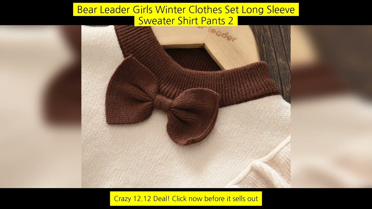 Bear Leader Girls Winter Clothes Set Long Sleeve Sweater Shirt Pants 2 Pcs