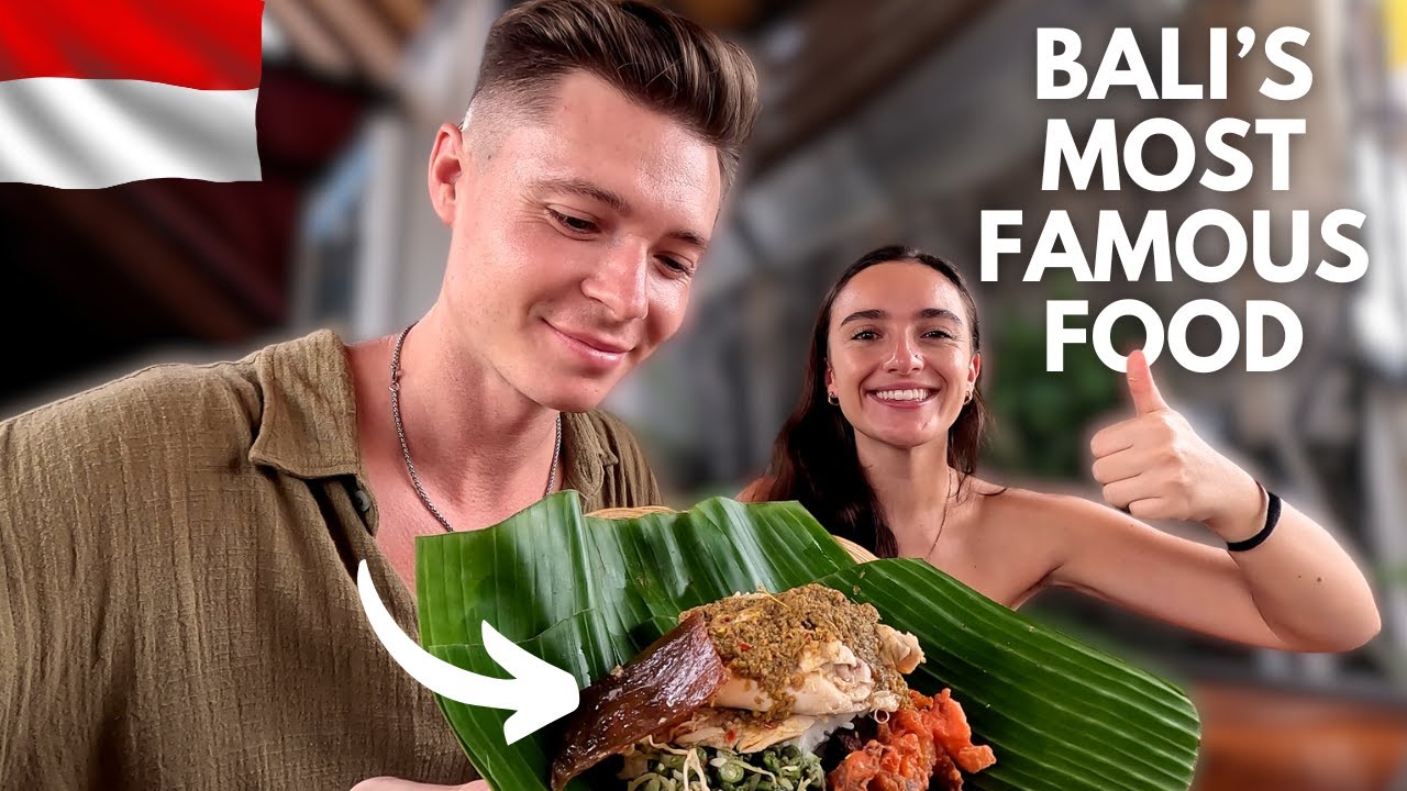 FIRST TIME Eating Babi Guling & Indonesian Street Food Market 🇮🇩