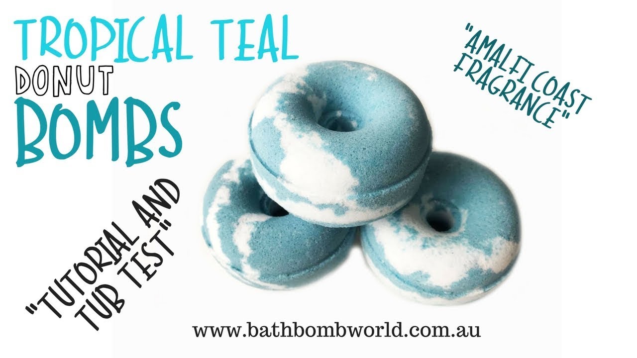 Tropical Teal Donut Bombs