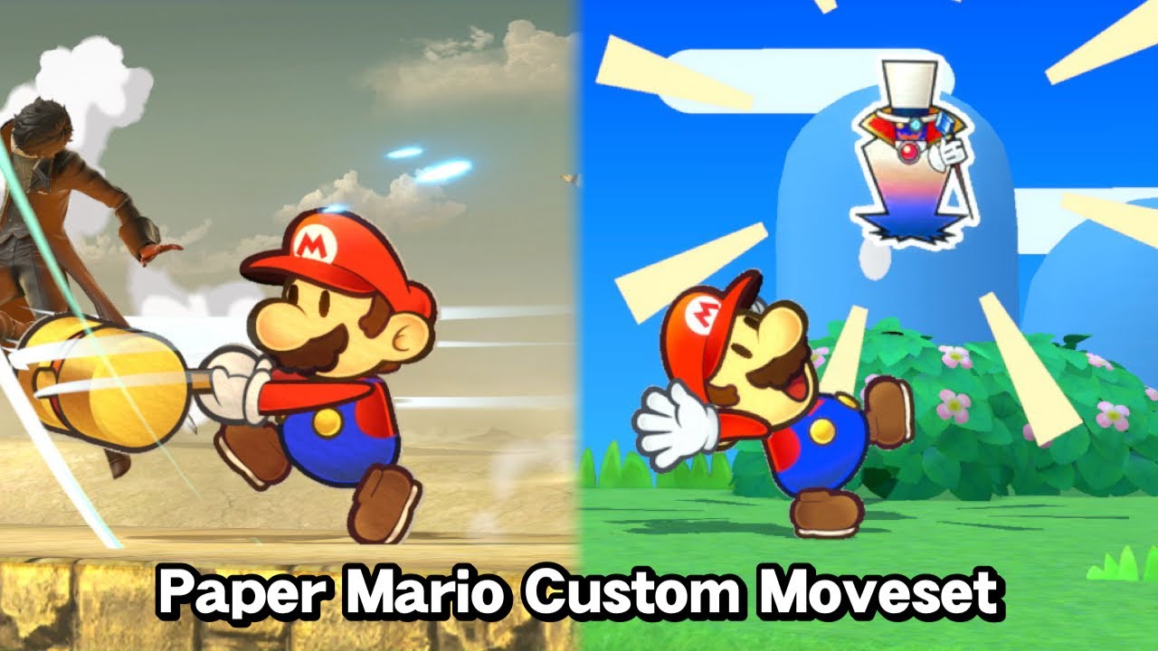 Paper Mario CUSTOM MOVESET **Beta** [SSBU] - Mod Showcase