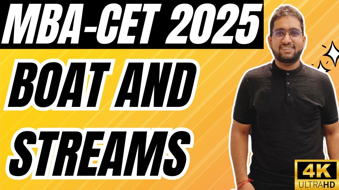 MBA CET 2025 Preparation : Boat and Stream Full Class | Basics To CET Level