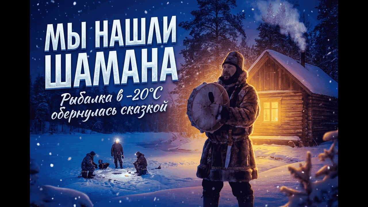 СКАЗКА на МОРОЗЕ. Рыбалка, баня с шаманом и прорубь.