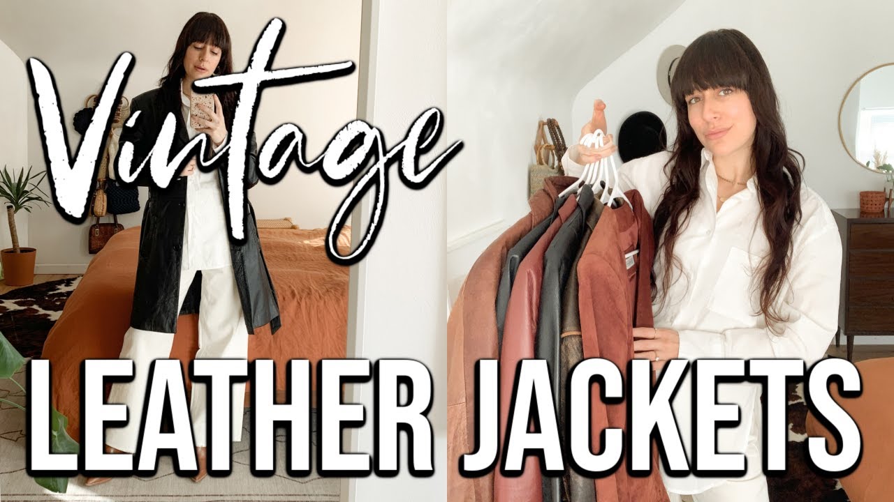 MY LEATHER JACKET COLLECTION 2022 | Thrifted Vintage Leather Jackets!