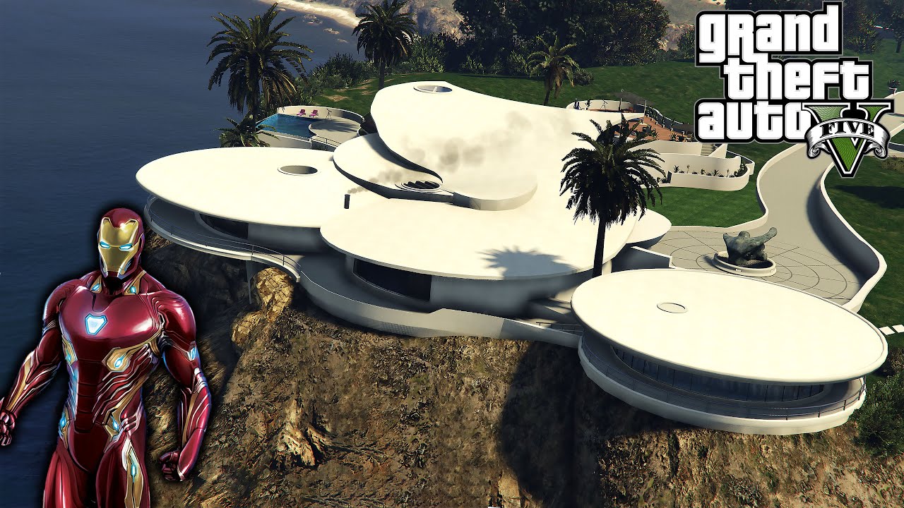 Tour of Stark Mansion in GTA 5.. This is the Most Insane Mod EVER!!