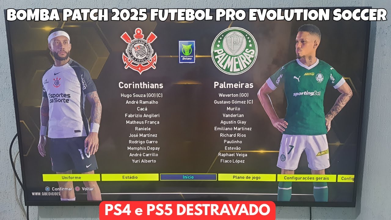 ⚽️ BOMBA PATCH PRO EVOLUTION SOCCER PS4 e PS5 FUTEBOL CAMPEONATO BRASILEIRO⚽️