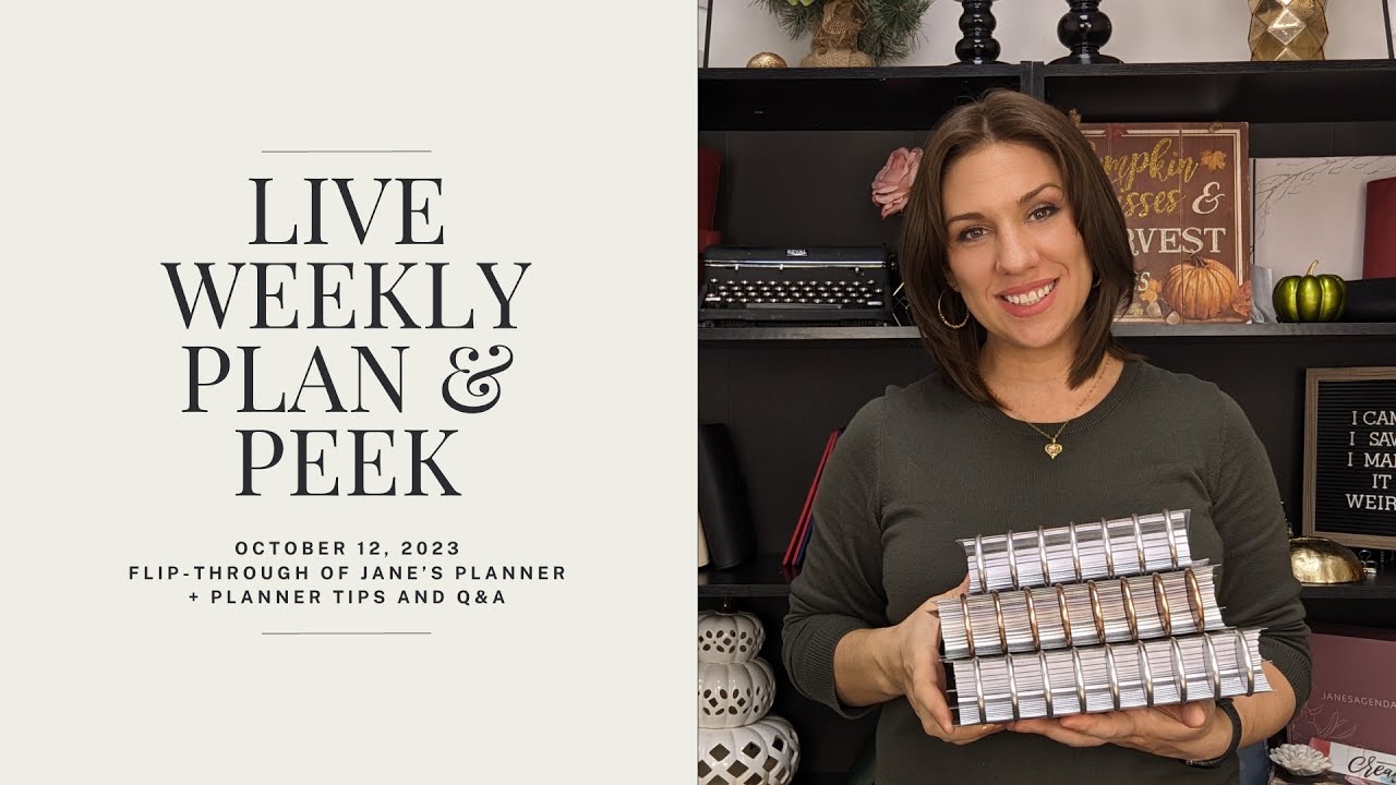 Flip Through of Jane's Planner + Q&A and Planner Tips | Live Weekly Plan & Peek || JanesAgenda.com