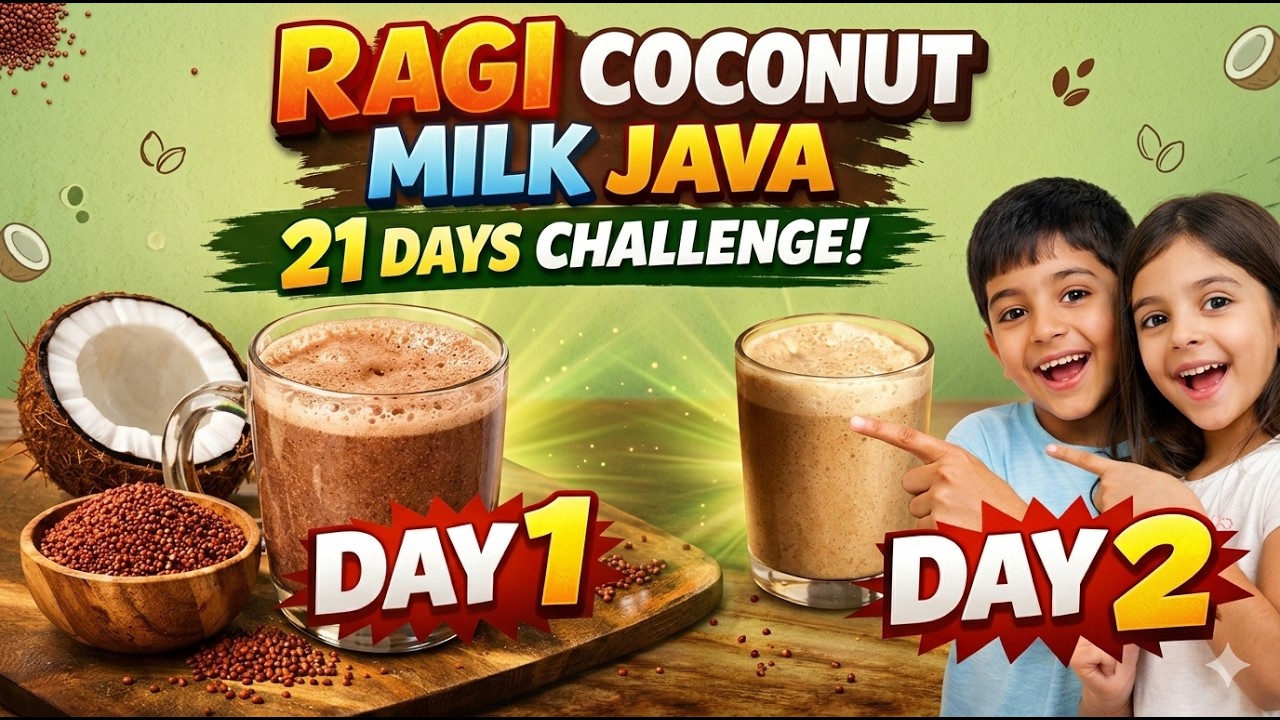 Day - 2 Ragi coconut milk java 21 days challange in VOWELS CONVENT SCHOOL #ragijava