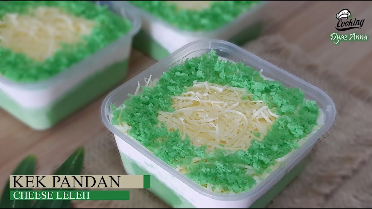 KEK PANDAN CHEESE LELEH | KEK SPAN PANDAN YANG GEBU GEBAS | BOLEH UNTUK JUALAN..
