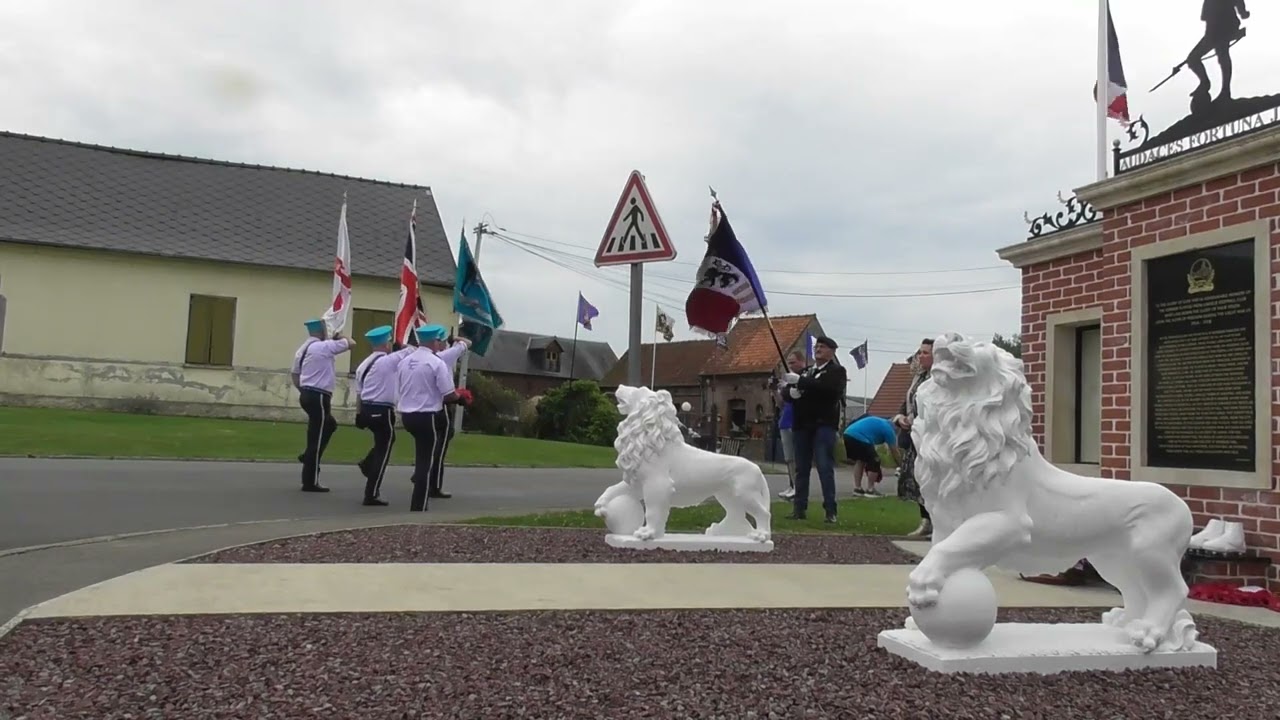 Rathcoole Protestant Boys parade through Bertrancourt