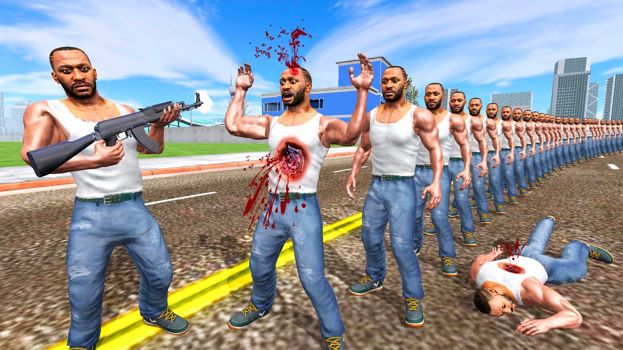 1 Bullet vs 1000 Franklin - INDIAN BIKE DRIVING 3D
