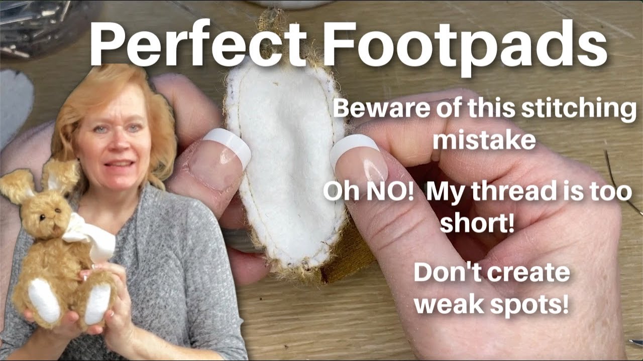 DIY Easter Bunny Video #4 Inserting Foot Pads