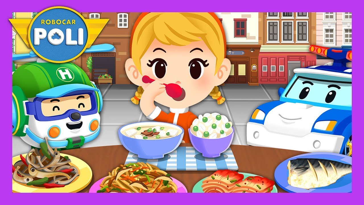 Let's eat the food evenly! | Habit play for Kids | Robocar Poli Game