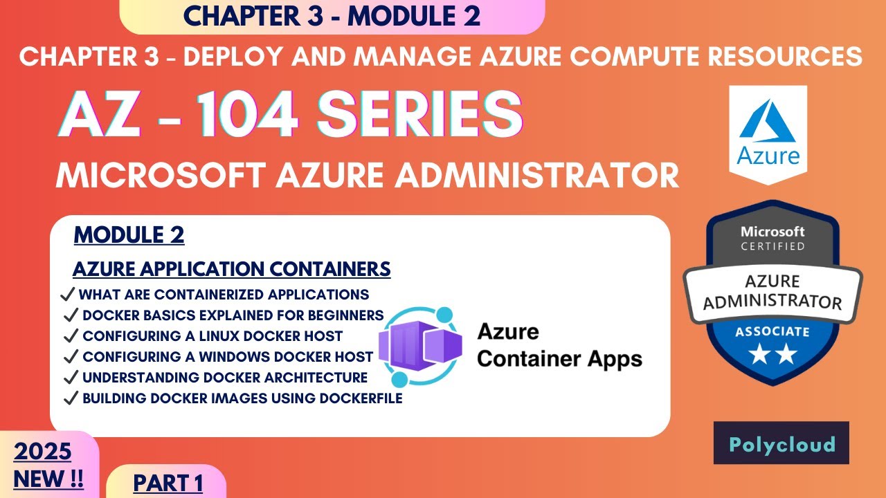 Azure Application Containers Part 1 | Docker Basics, Linux & Windows Docker Host | AZ-104 Tutorial