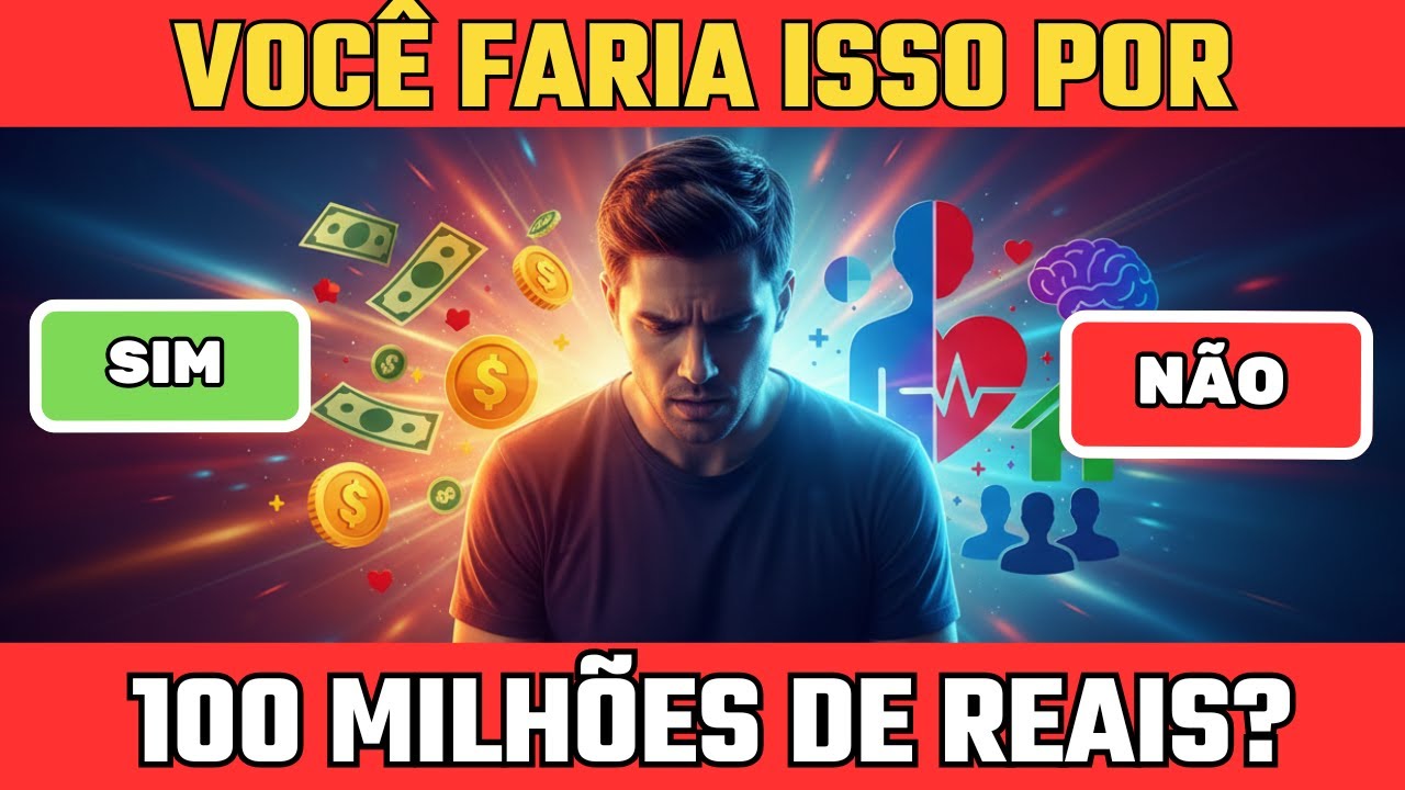 🫵 Você faria isso por DINHEIRO? 🤑 Desafio Escolha Sim ou Não | LuoQuiz